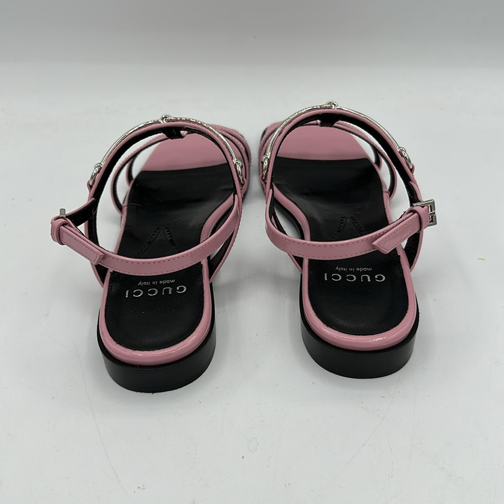 Gucci Divine Cage Horsebit Leather Sandals Dolly Pink Size 35 EU / 5 US NWOB - Picture 4 of 10
